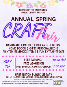 Craft Fair May 9th