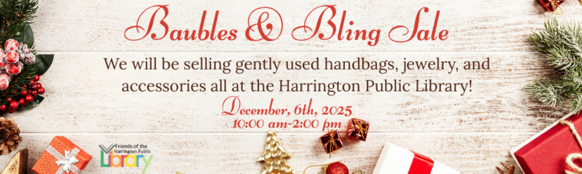 2025 Baubles and Bling Sale at the Harrington Public Library